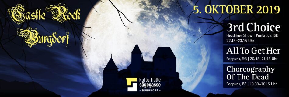 Programm Titelbild CastleRockBurgdorf Oktober 2019