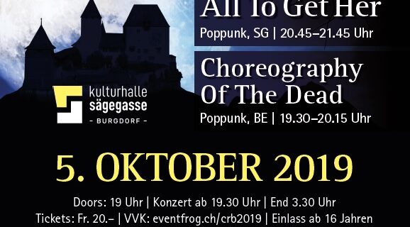 Flyer CastleRockBurgdorf 4.Oktober 2019. Organisiert durch Verein ROCKPOINT